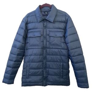 NWOT - George - Blue Puffer Shirt Jacket - Men’s Size Small - Shacket